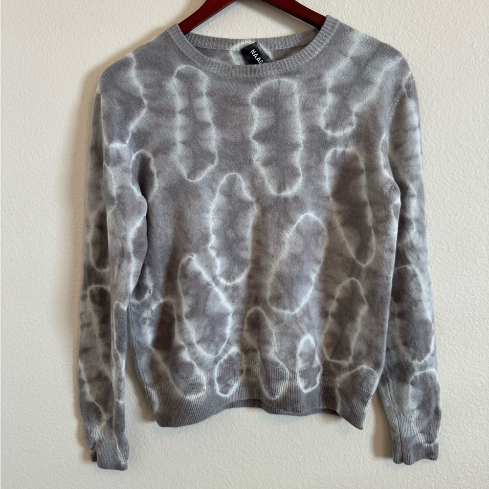 NAADAM 100% Cashmere Tie-Dye Print Sweater Pullover